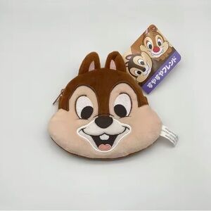 New Disney Chip 'n' Dale Plush Coin Purse Keychain